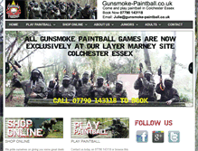 Tablet Screenshot of gunsmoke-paintball.co.uk